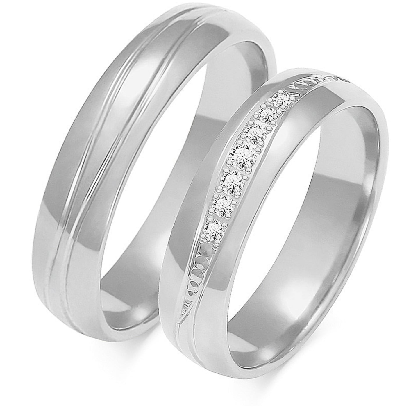 Stellara 5.00 mm + 5.00 mm - 0,086 ct. Diamanten