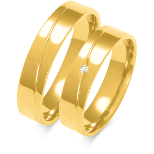 Linea 5.00 mm + 5.00 mm - 0,014 ct. Diamanten