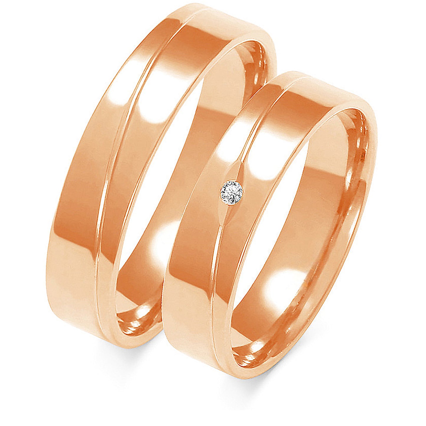 Linea 5.00 mm + 5.00 mm - 0,014 ct. Diamanten
