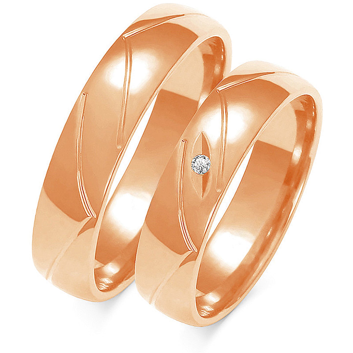 Lucian 5.00 mm + 5.00 mm - 0,014 ct. Diamanten