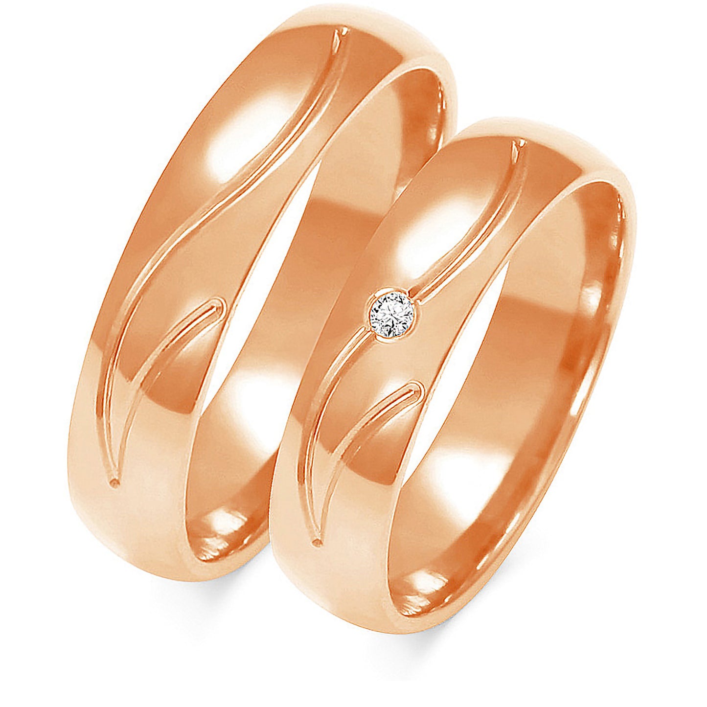 Ondina 5.00 mm + 5.00 mm - 0,022 ct. Diamanten