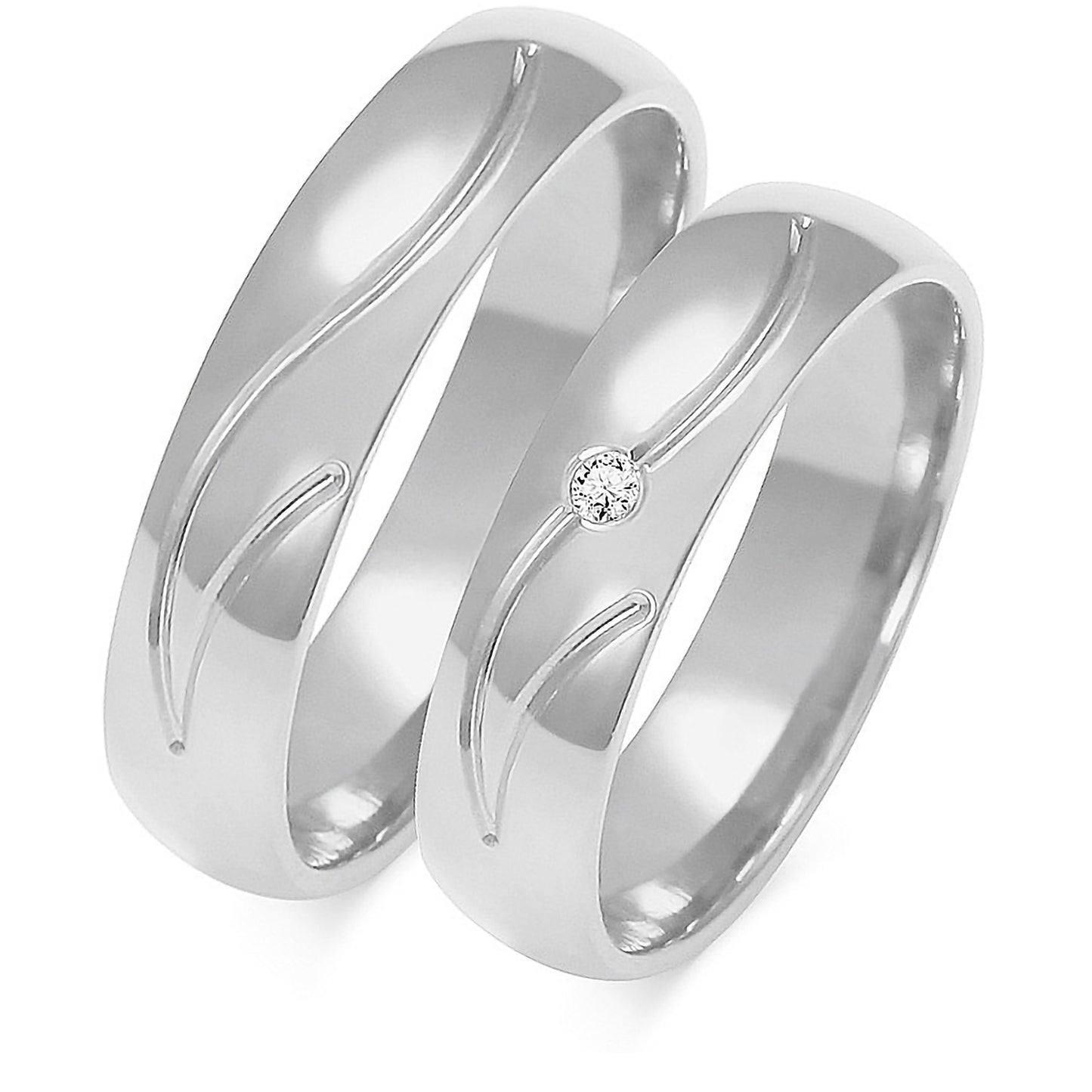Ondina 5.00 mm + 5.00 mm - 0,022 ct. Diamanten