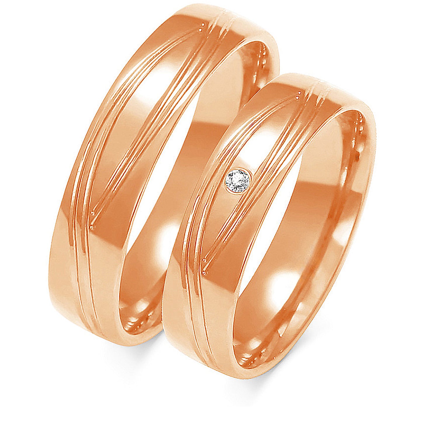 Harmonia 5.00 mm + 5.00 mm - 0,014 ct. Diamanten