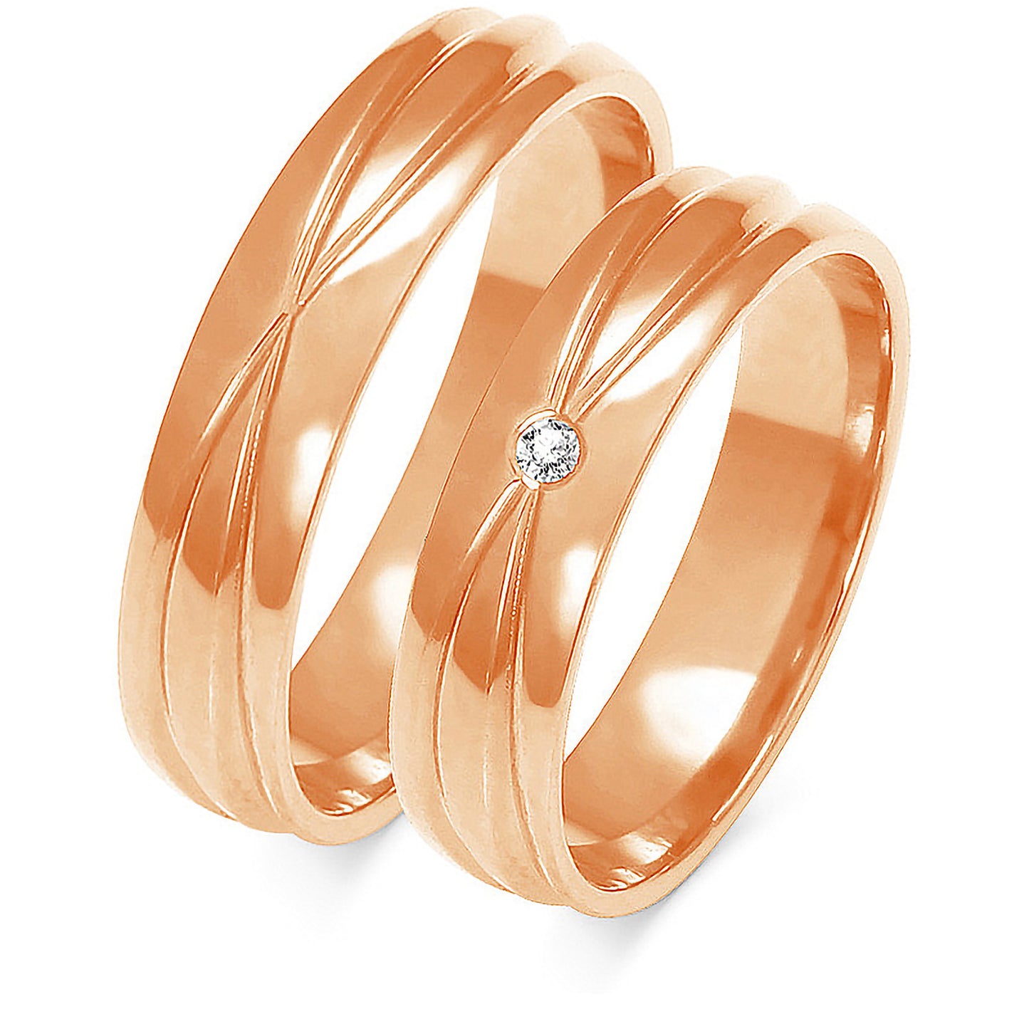 Sienna 5.00 mm + 5.00 mm - 0,022 ct. Diamanten