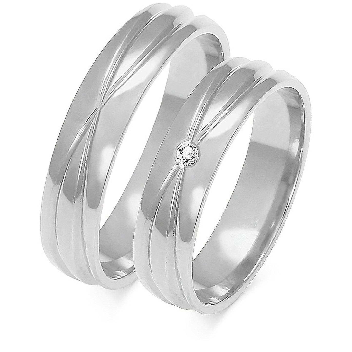 Sienna 5.00 mm + 5.00 mm - 0,022 ct. Diamanten