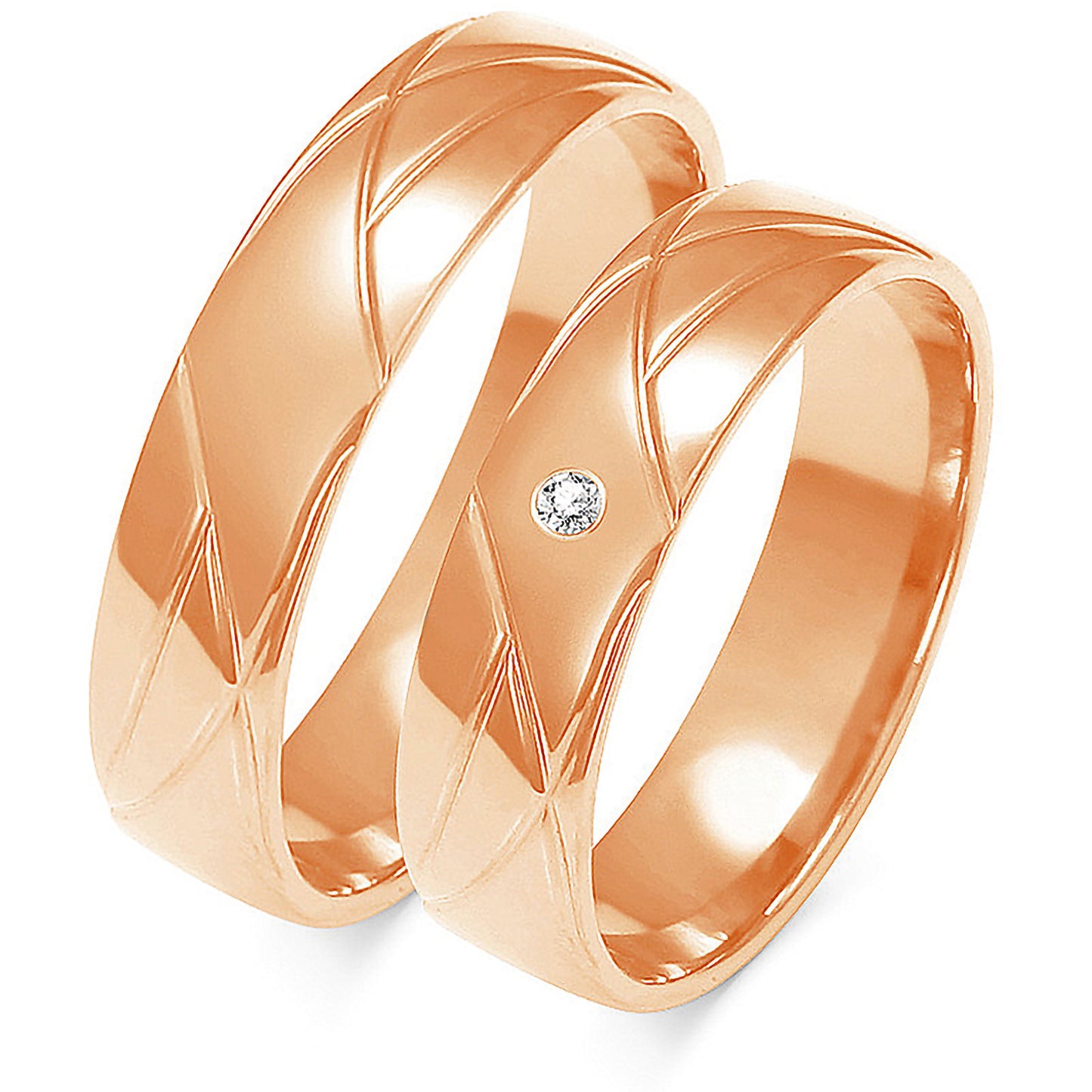 Celestia 5.00 mm + 5.00 mm - 0,022 ct. Diamanten