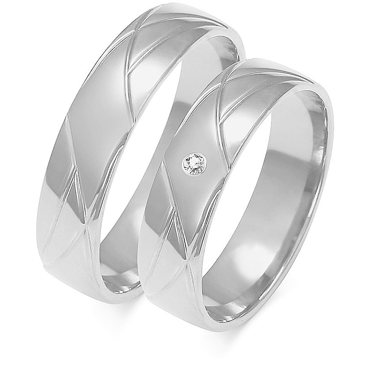 Celestia 5.00 mm + 5.00 mm - 0,022 ct. Diamanten