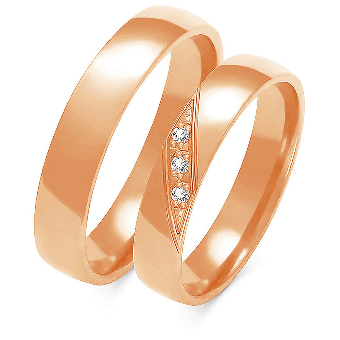 Aveline 4.00 mm + 4.00 mm - 0,027 ct. Diamanten