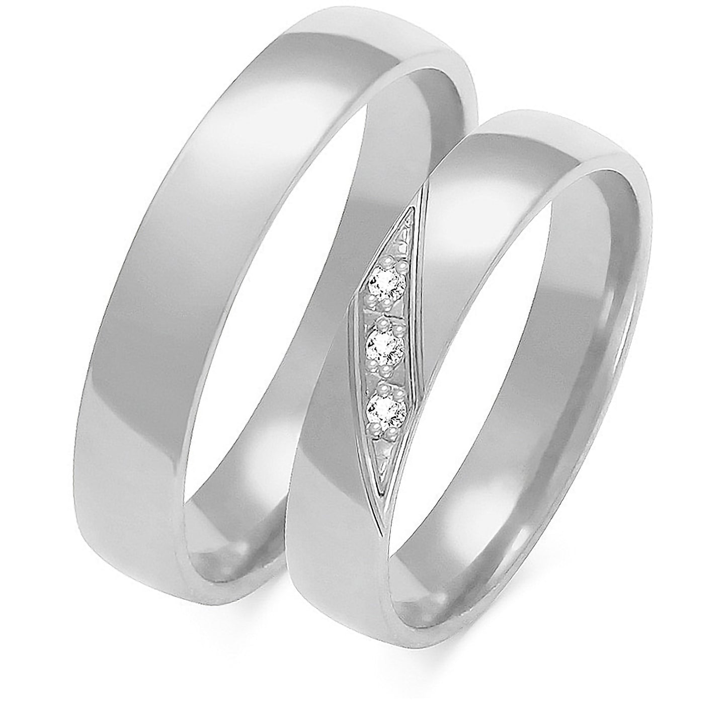 Aveline 4.00 mm + 4.00 mm - 0,027 ct. Diamanten