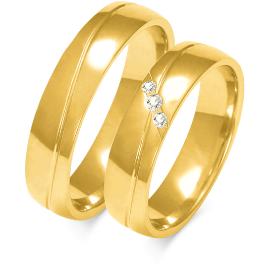 Lunaris 5.00 mm + 5.00 mm - 0,05 ct. Diamanten