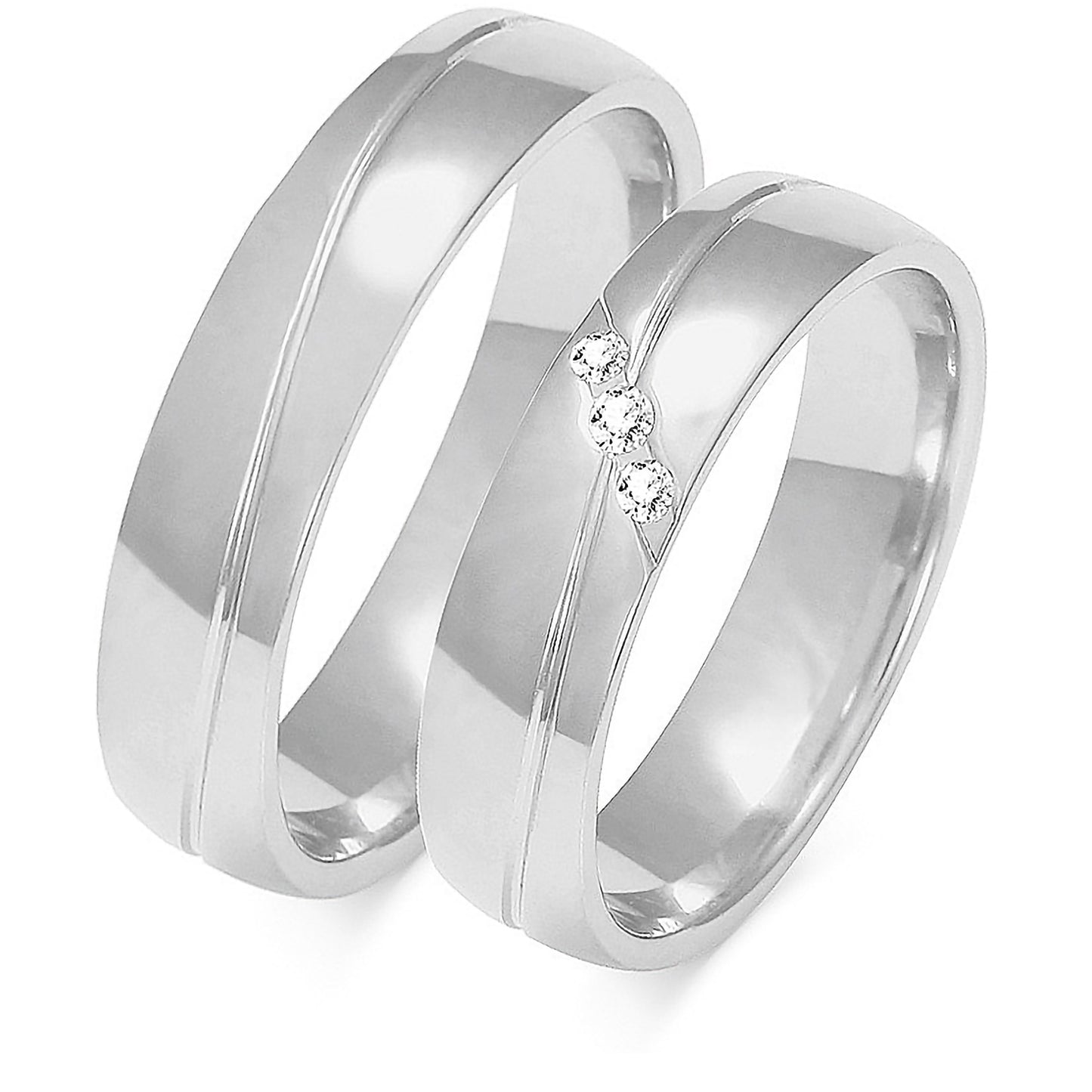 Lunaris 5.00 mm + 5.00 mm - 0,05 ct. Diamanten