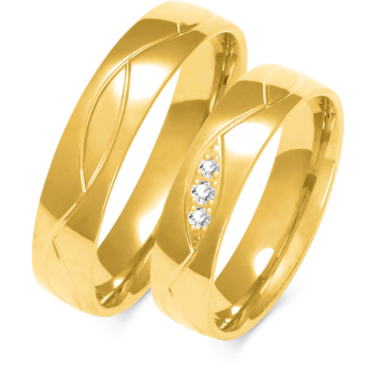 Sylvana 5.00 mm + 5.00 mm - 0,05 ct. Diamanten