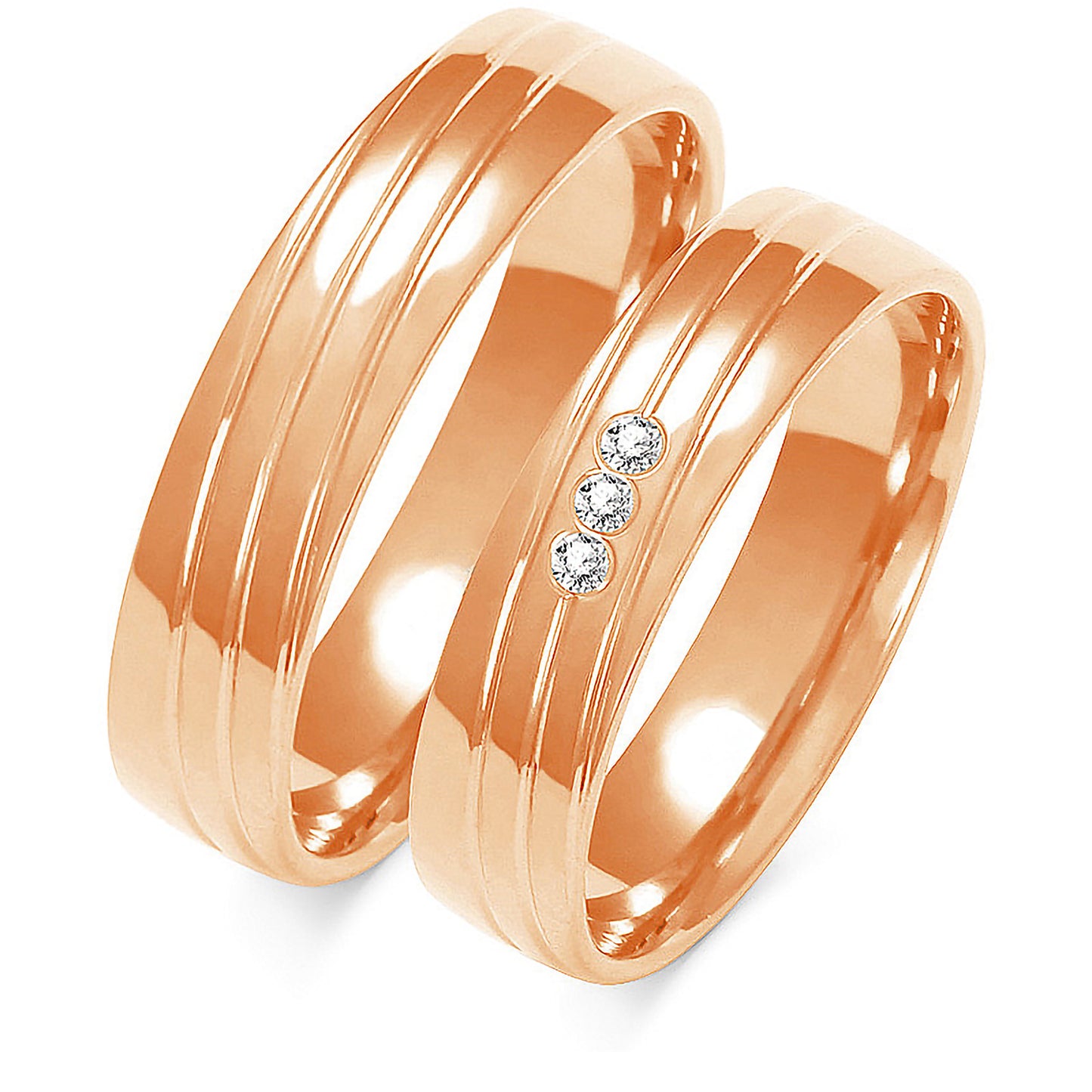 Fiora 5.00 mm + 5.00 mm - 0,042 ct. Diamanten