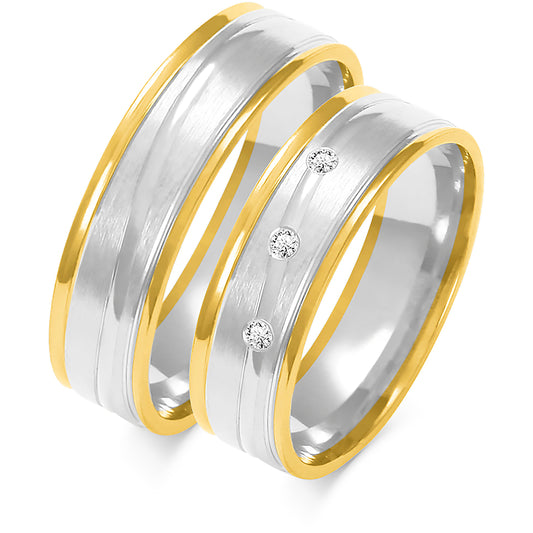 Viadora 6.00 mm + 6.00 mm - 0,042 ct. Diamanten
