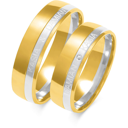 Evadia 6.00 mm + 6.00 mm - 0,009 ct. Diamanten