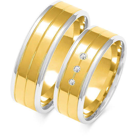 Orlena 7.00 mm + 7.00 mm - 0,042 ct. Diamanten