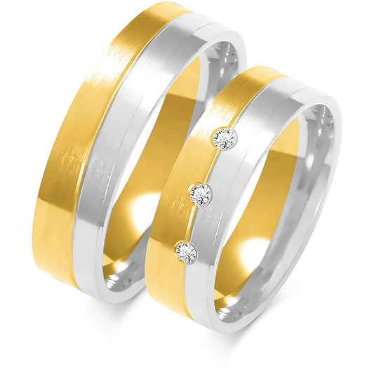 Vittoria 6.00 mm + 6.00 mm - 0,042 ct. Diamanten