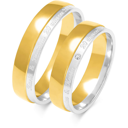 Aria Nova 5.50 mm + 5.50 mm - 0,009 ct. Diamanten