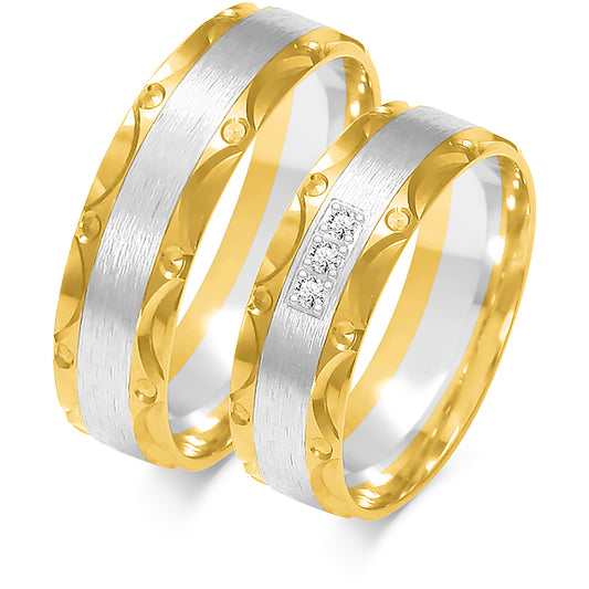 Fiorenza 6.00 mm + 6.00 mm - 0,042 ct. Diamanten