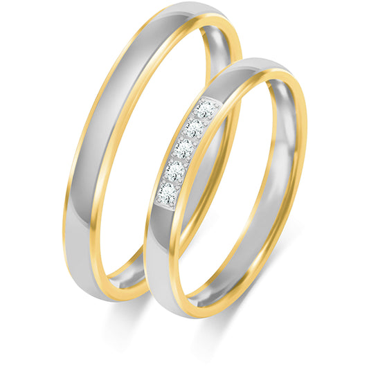 Saphira 3.00 mm + 3.00 mm - 0,07 ct. Diamanten