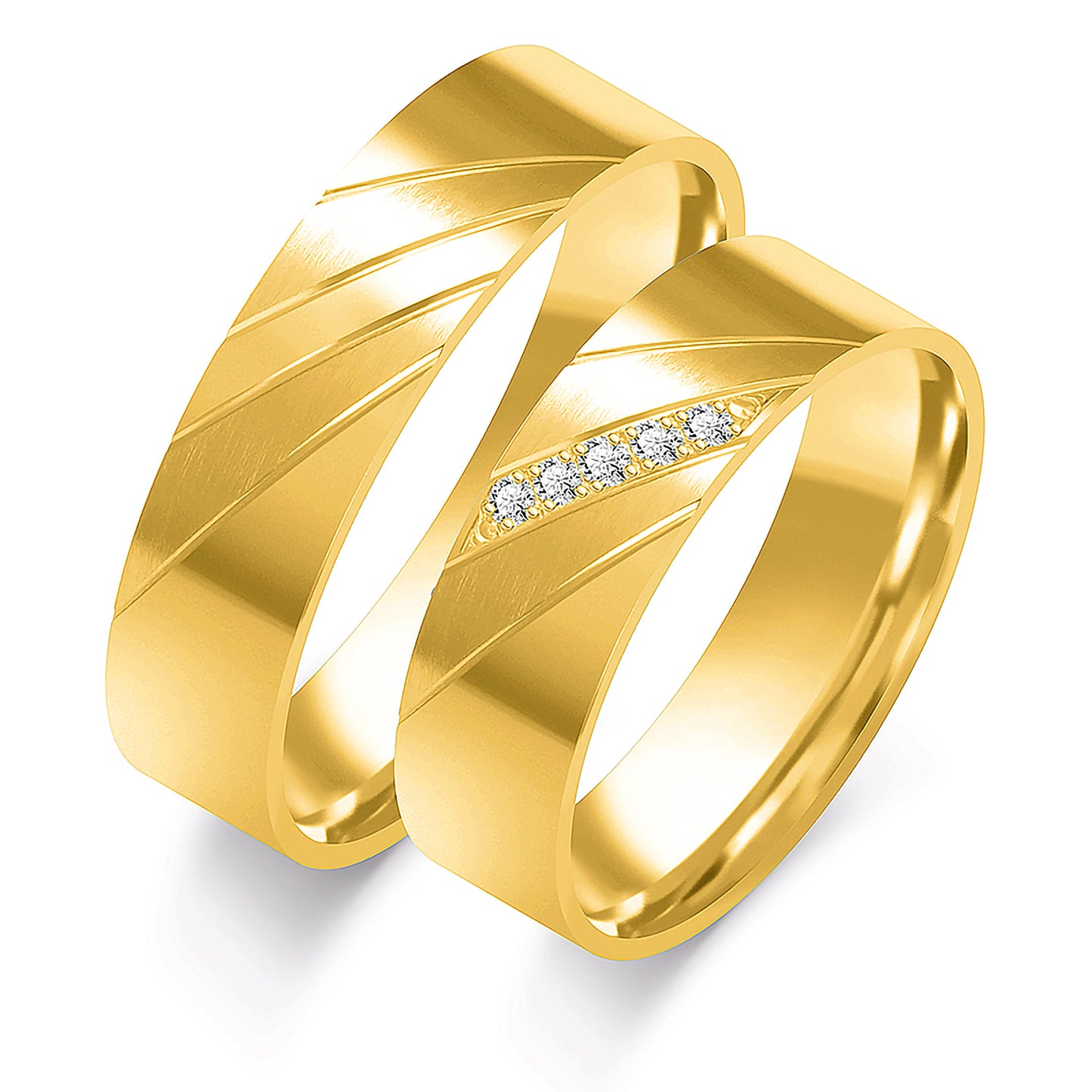 Aurilys 5.50 mm + 5.50 mm - 0,045 ct. Diamanten
