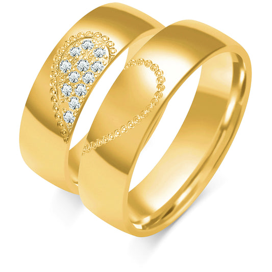 Cassandra 6.00 mm + 6.00 mm - 0,108 ct. Diamanten
