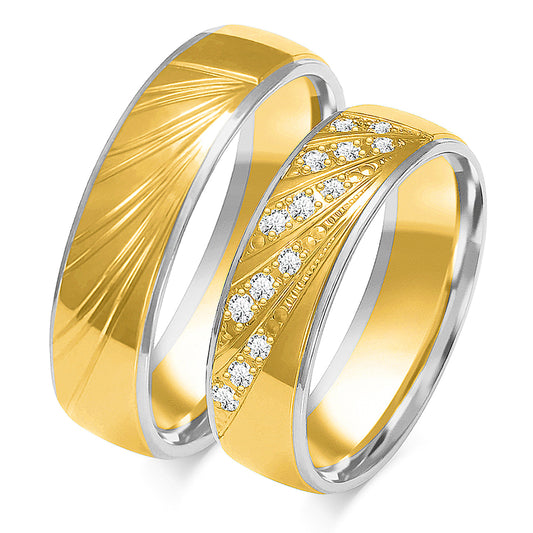 Rosabelle 6.00 mm + 6.00 mm - 0,171 ct. Diamanten