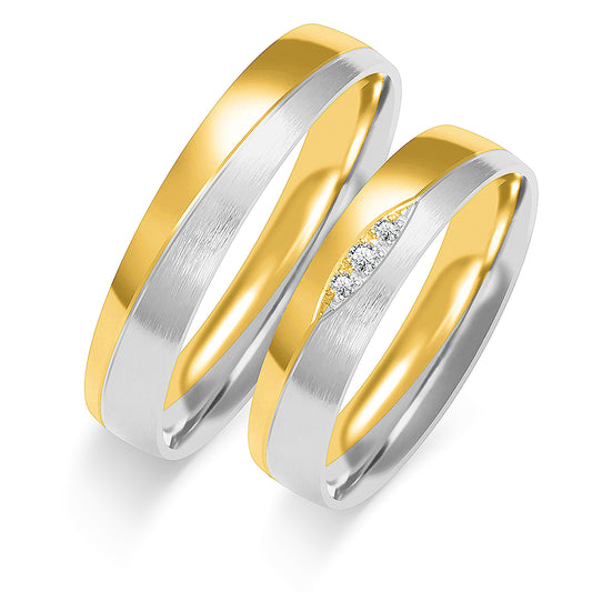 Selviana 4.50 mm + 4.50 mm - 0,032 ct. Diamanten