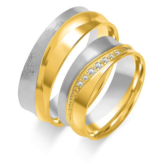 Wisteria 7.00 mm + 7.00 mm - 0,078 ct. Diamanten