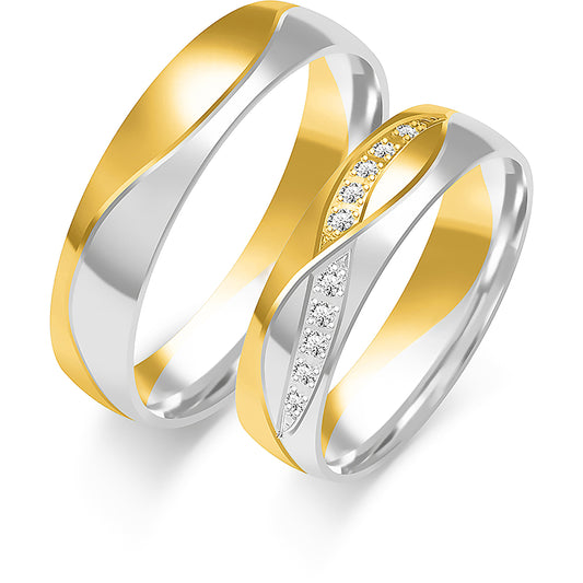 Brisella 5.00 mm + 5.00 mm - 0,09 ct. Diamanten