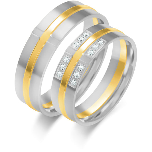 Elyssia 6.00 mm + 6.00 mm - 0,108 ct. Diamanten