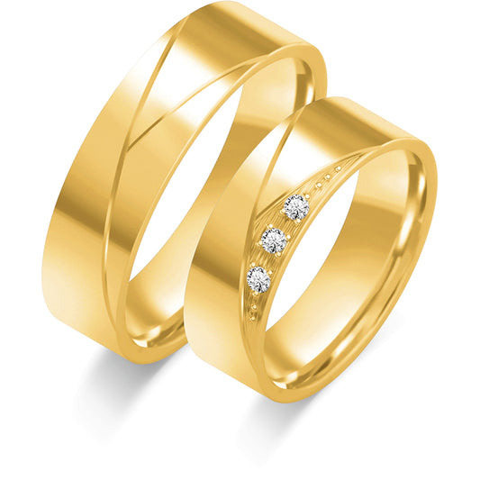 Thessia 6.00 mm + 6.00 mm - 0,042 ct. Diamanten
