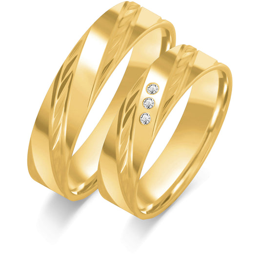 Wilhelmine 5.00 mm + 5.00 mm - 0,027 ct. Diamanten