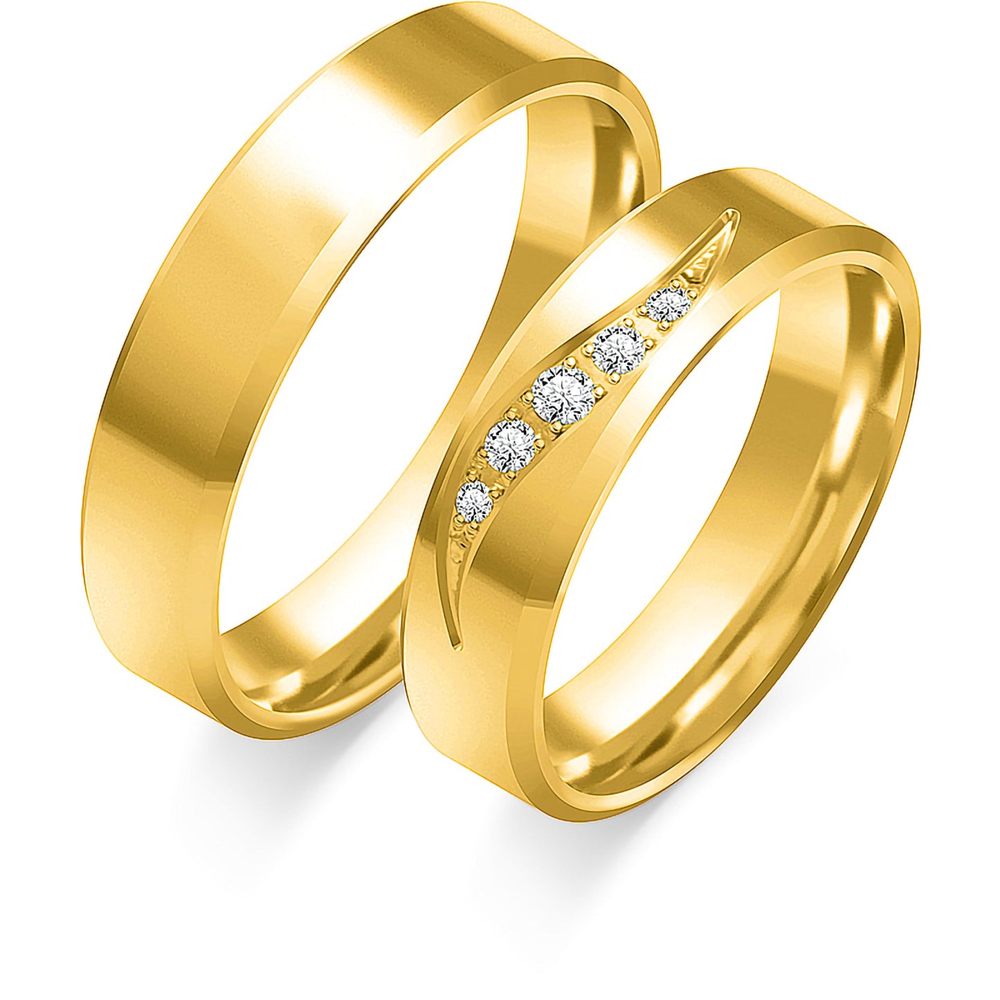 Ysolde 5.00 mm + 5.00 mm - 0,068 ct. Diamanten