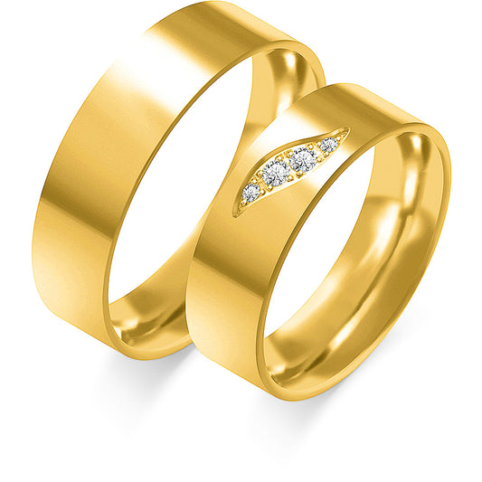 Ariella 6.00 mm + 6.00 mm - 0,062 ct. Diamanten
