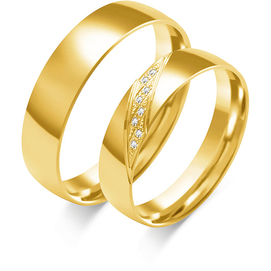 Ivessa 5.00 mm + 5.00 mm - 0,08 ct. Diamanten