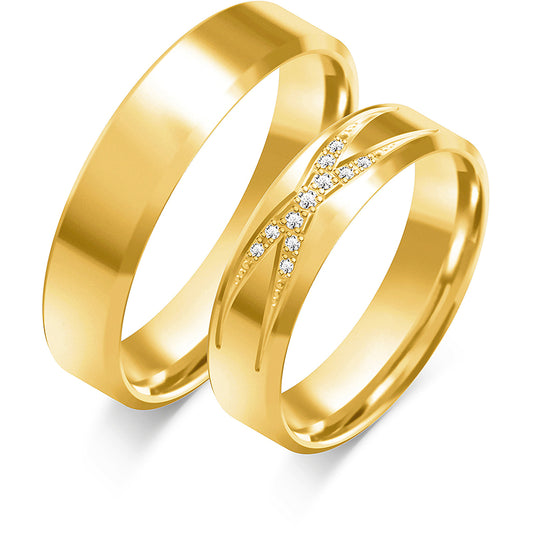 Parisia 5.00 mm + 5.00 mm - 0,095 ct. Diamanten