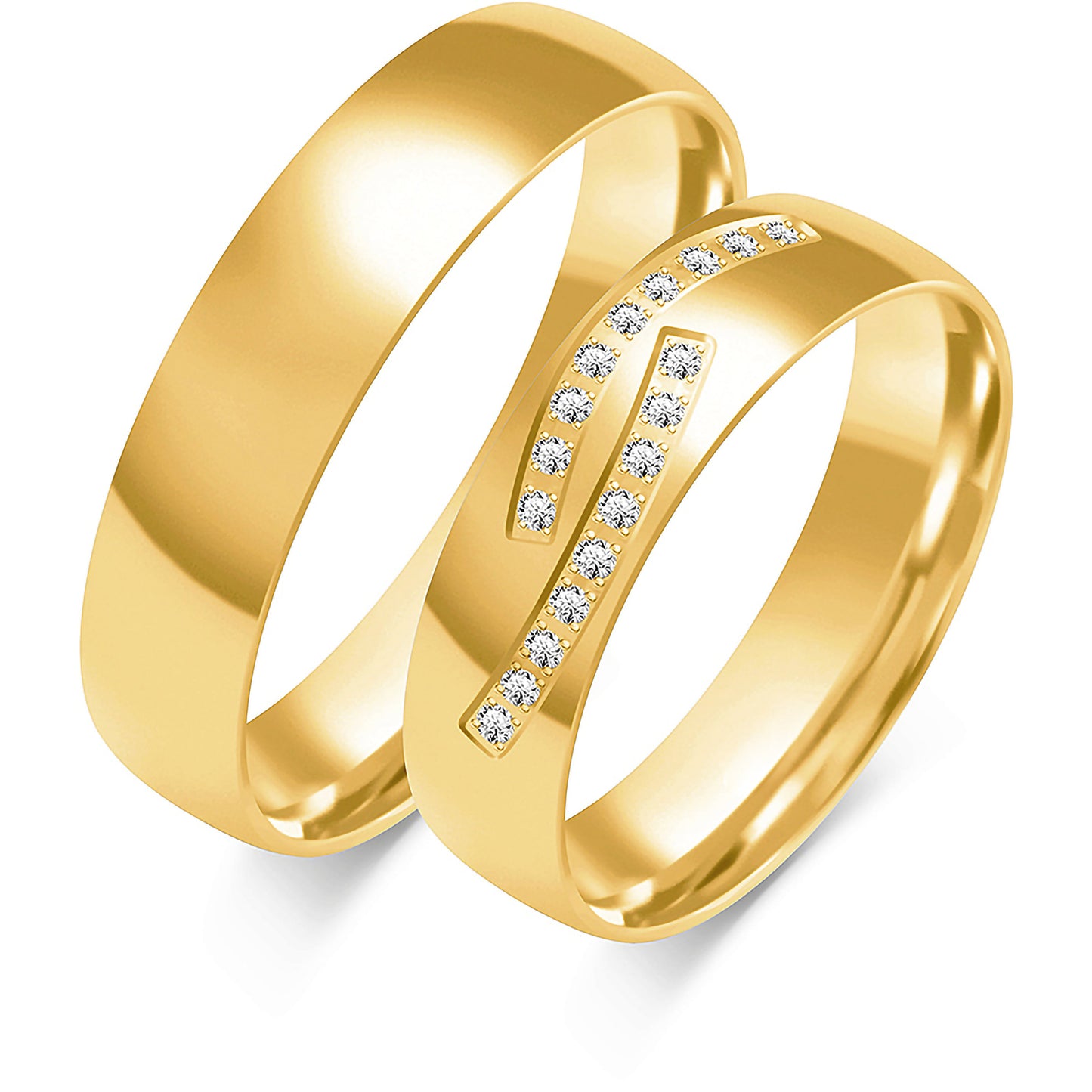 Reveria 5.00 mm + 5.00 mm - 0,09 ct. Diamanten