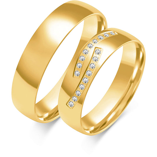 Reveria 5.00 mm + 5.00 mm - 0,09 ct. Diamanten