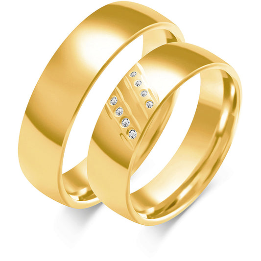 Saphirra 5.50 mm + 5.50 mm - 0,06 ct. Diamanten