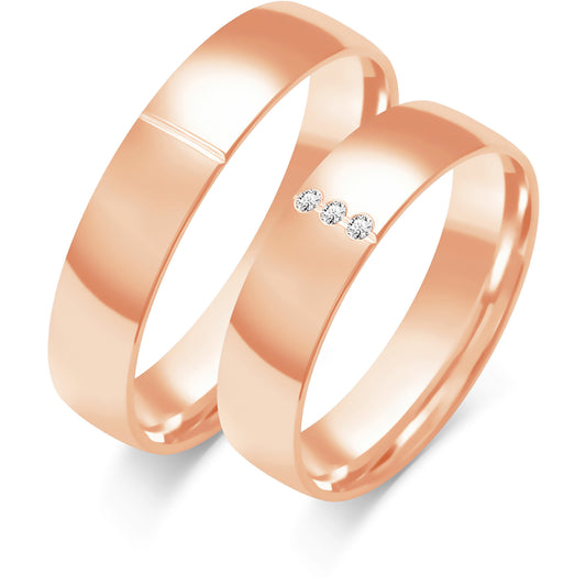 Bellisima 5.00 mm + 5.00 mm - 0,027 ct. Diamanten