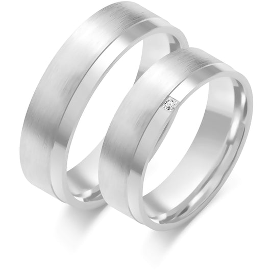 Leandra 6.00 mm + 6.00 mm - 0,009 ct. Diamanten