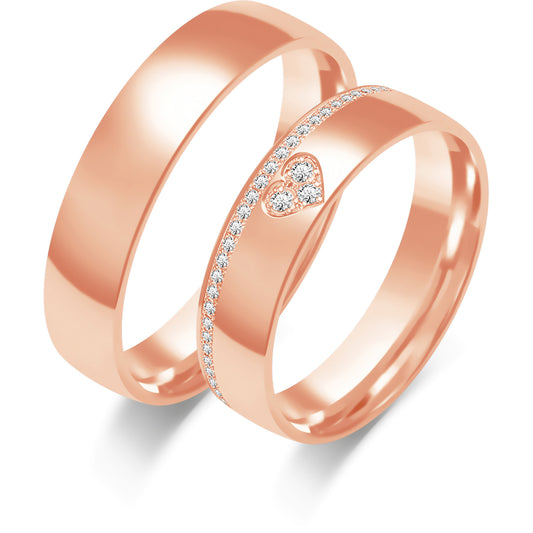 Camellia 5.00 mm + 5.00 mm - 0,647 ct. Diamanten