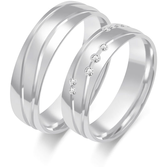 Fiorella 6.00 mm + 6.00 mm - 0,096 ct. Diamanten