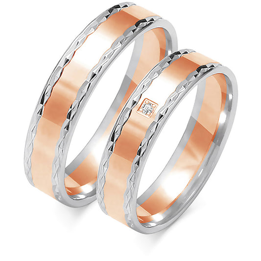 Isabeau 5.00 mm + 5.00 mm - 0,009 ct. Diamanten
