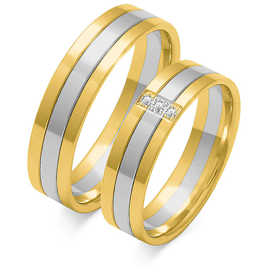 Eleanor 5.00 mm + 5.00 mm - 0,032 ct. Diamanten