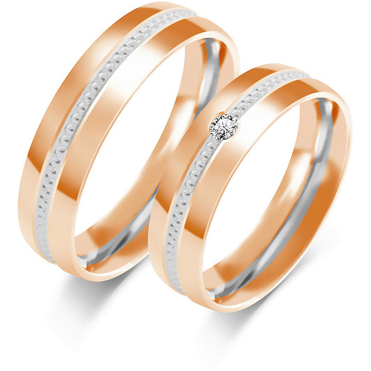 Elisaveta 5.50 mm + 5.50 mm - 0,065 ct. Diamanten