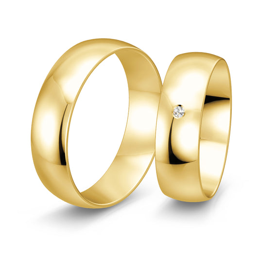 Classic 6.00 mm + 6.00 mm - 0,014 ct. Diamanten