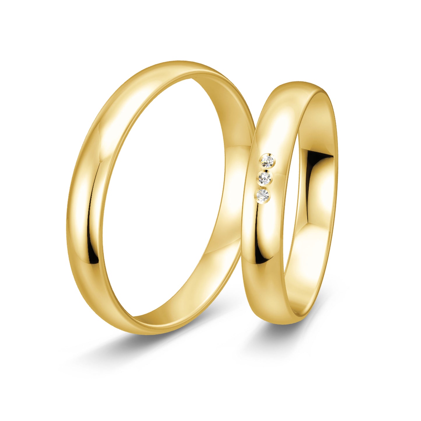 Classic 3.50 mm + 3.50 mm - 0,015 ct. Diamanten