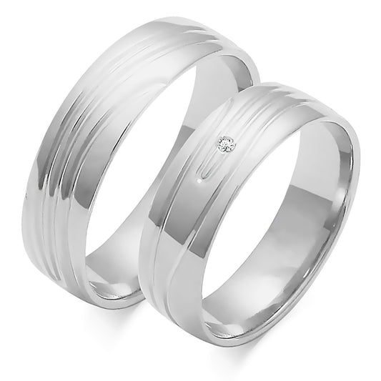 Loriana 5.50 mm + 5.50 mm - 0,014 ct. Diamanten